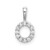 14k White Gold 1/8 carat Lab Grown Diamond VS/SI+ G+ Complete Letter O Intitial Pendant