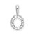 14k White Gold 1/8 carat Lab Grown Diamond VS/SI+ G+ Complete Letter O Intitial Pendant
