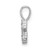 14k White Gold 1/8 carat Lab Grown Diamond VS/SI+ G+ Complete Letter S Initial Pendant