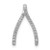 14k White Gold 1/8 carat Lab Grown Diamond VS/SI+ G+ Complete Wishbone Chain Slide Pendant
