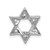 14k White Gold 1/8ct. Diamond Star of David Chain Slide