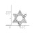 14k White Gold 1/8ct. Diamond Star of David Chain Slide