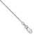 14K White Gold 10 inch .5mm Box with Lobster Clasp Anklet
