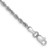 14K White Gold 10 Inch 2.25mm Diamond-cut Quadruple Rope Lobster Clasp Chain