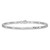14K White Gold 10 inch 2.75mm Flat Figaro with Lobster Clasp Anklet