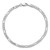 14K White Gold 10 inch 3mm Flat Figaro with Lobster Clasp Anklet