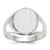 14k White Gold 10.0x11.5mm Closed Back Signet Ring