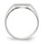 14k White Gold 10.0x11.5mm Closed Back Signet Ring
