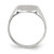 14k White Gold 10.5x11.0mm Closed Back Signet Ring