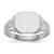 14k White Gold 10.5x9.0mm Closed Back Signet Ring