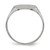 14k White Gold 10.5x9.0mm Closed Back Signet Ring