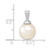 14k White Gold 10-11mm White Round South Sea Saltwater Cultured Pearl Pendant