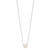 14k White Gold 10-11mm White Semi-Round Freshwater Cultured Pearl Rope 17 inch Necklace
