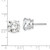 14k White Gold 10mm Cubic Zirconia Earrings