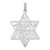 14k White Gold 12 Tribes Star of David Pendant