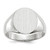 14k White Gold 12.0x12.5mm Closed Back Signet Ring