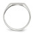 14k White Gold 12.0x12.5mm Closed Back Signet Ring