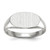 14k White Gold 12.0x6.5mm Closed Back Signet Ring