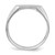14k White Gold 12.5x11.5mm Open Back Signet Ring