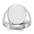 14k White Gold 12.5x13.5mm Closed Back Signet Ring