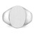 14k White Gold 12.5x15.0xmm Closed Back Signet Ring