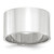 14k White Gold 12mm Lightweight Flat Wedding Band Size 4