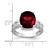 14k White Gold 12x10mm Oval Garnet AA Diamond ring