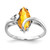 14k White Gold 12x6mm Marquise Citrine AA Diamond ring