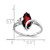 14k White Gold 12x6mm Marquise Garnet A Diamond ring