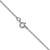14K White Gold 13 inch Carded .5mm Cable Rope with Spring Ring Clasp Chain