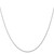 14K White Gold 13 inch Carded .7mm Cable Rope with Spring Ring Clasp Chain