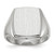 14k White Gold 13.0x15.0mm Closed Back Mens Signet Ring