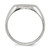 14k White Gold 13.5x12.5mm Closed Back Mens Signet Ring