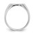 14k White Gold 13.5x14.0mm Closed Back Signet Ring