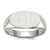 14k White Gold 13.5x7.5mm Closed Back Signet Ring