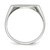 14k White Gold 13.5x7.5mm Open Back Signet Ring