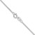 14K White Gold 14 inch .7mm Box with Spring Ring Clasp Chain