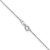 14K White Gold 14 inch .8mm Diamond-cut Cable with Spring Ring Clasp Chain