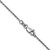 14K White Gold 14 inch 1.15mm Diamond-cut Machine Made Rope with Lobster Clasp Chain Chain