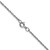 14K White Gold 14 inch Carded .95mm Cable Rope with Spring Ring Clasp Chain