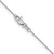 14K White Gold 16 inch .6mm Round Snake with Lobster Clasp Chain