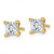 14k 1 1/2 carat Lab Grown Diamond VS/SI+ G+ Princess Complete Four Prong Stud Earrings