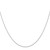 14K White Gold 16 inch Carded .6mm Cable Rope with Spring Ring Clasp Chain
