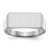 14k White Gold 16.5x8.0mm Closed Back Signet Ring