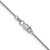 14K White Gold 18 inch 1mm Round Open Link Cable with Lobster Clasp Chain