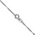 14K White Gold 18 inch 1mm Singapore with Spring Ring Clasp Chain