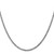 14K White Gold 18 inch 2.5mm Semi-Solid Curb with Lobster Clasp Chain