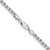 14K White Gold 18 inch 3.6mm Semi-Solid Round Box with Lobster Clasp Chain