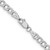 14K White Gold 18 inch 4.3mm Semi-Solid Curb with Lobster Clasp Chain