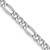 14K White Gold 18 inch 4.4mm Semi-Solid Figaro with Lobster Clasp Chain